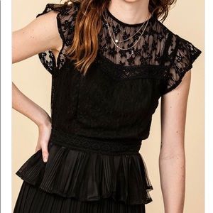Lace Peplum Top